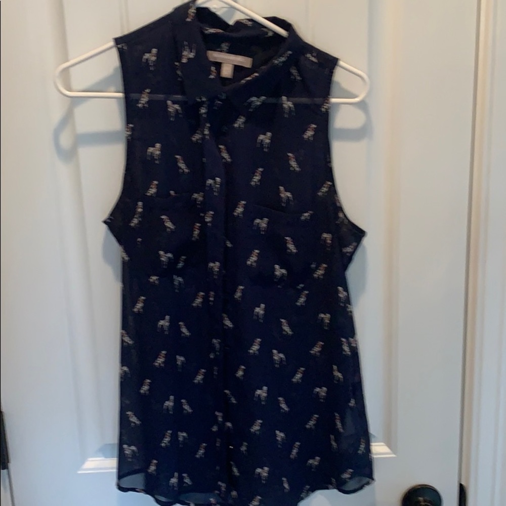 Banana Republic lightweight Dalmatian print top